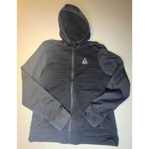 Gerry Full Zip Quilted Hoodie Black Men's M, Fleece, 2 Zip Pockets, Hiking Layer